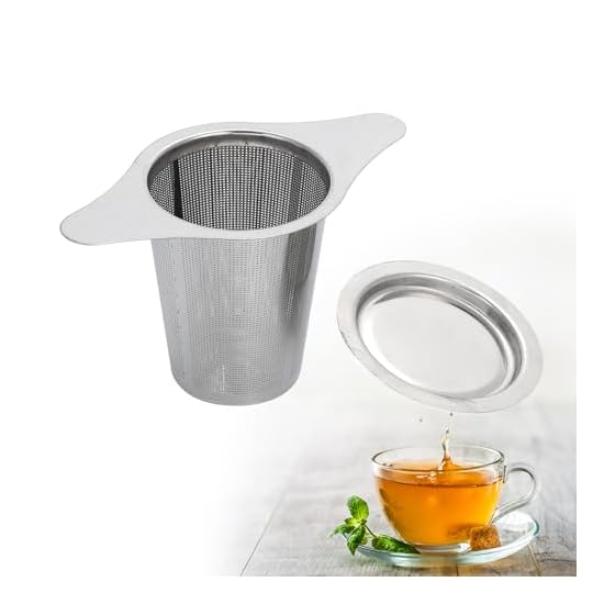 Asdays Tea Infuser, Tea Strainer, Tea Mesh Strainer, Stainless Steel, Ultra-Fine Mesh, with Lid