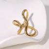 Simple Vintage Geometry Rings Exaggerated Gold Silver Color Open Ring for Women Girl Fashion Party Metal Adjustable Jewelry Gift