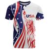Mens Loose Fit 3D Print Soccer Fan T-Shirt USA Canada Mexico World Cup Support Tee Sportswear