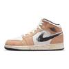 Air Jordan 1 Mid SE GS Brushstroke Paint Splatter Kids Sneakers White Sail Cider DA8006-100