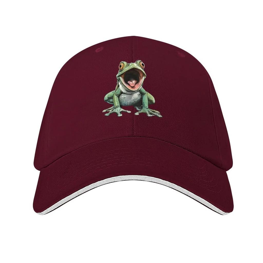 Screaming Froggy Baseball Cap Bobble Hat hats on offer Luxury Unisex cap sailor cap for Unisex Boy Women's