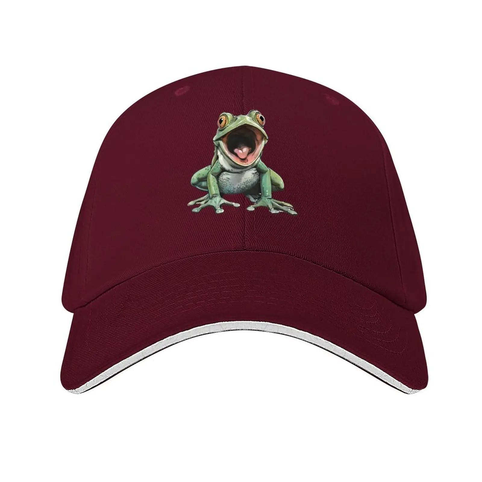 Screaming Froggy Baseball Cap Bobble Hat hats on offer Luxury Unisex cap sailor cap for Unisex Boy Women s