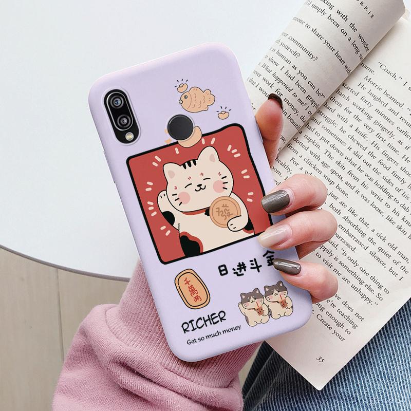 Für Huawei P20 2018 P20 Lite P 20 Pro Hülle Niedliche Cartoons Herz Katze Weiches Silikon Stoßfeste Handyhülle Für Huawei P20 Fundas