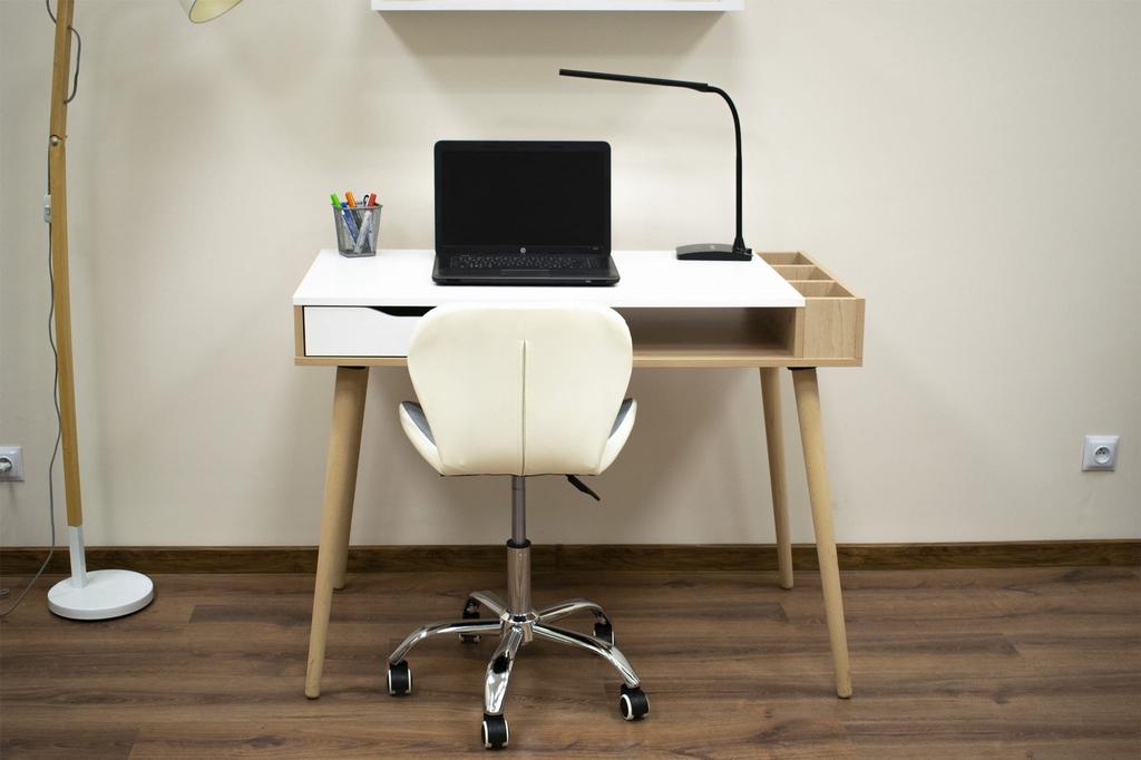AVOLA Swivel Chair - Gray and White