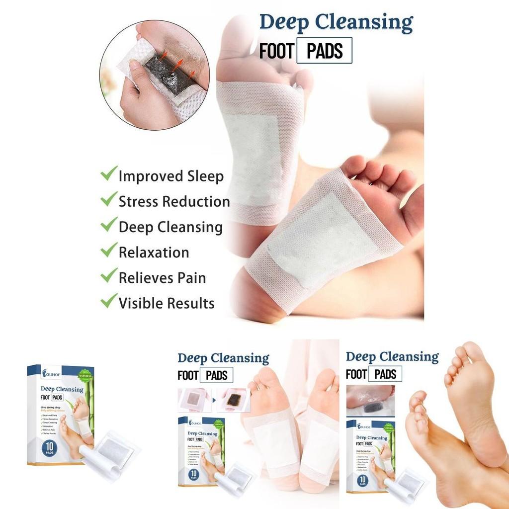 Ouhoe Deep Cleansing Foot Pads Relaxing Foot Care For Stress Relief And Detoxification 10 Pieces