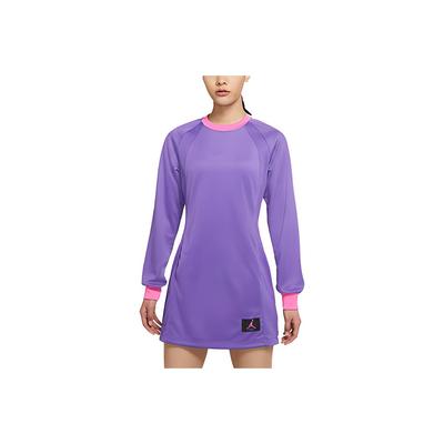 Casual Sports Pullover Round Neck Long Sleeve Dress Women Dress Lavender-Pink DA1535-511