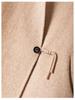 2025 Women's Mid-Length Wool Coat with Stand-Up Collar - Double-Faced Cashmere for Autumn/Winter