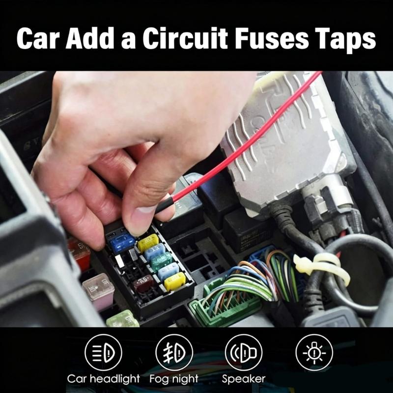 Compact Fuses Tap Connector Set For 12V 24V Systems High Quality Materials Ensure Stable Power Supply In Cars Bikes