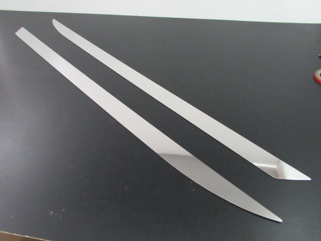 BRIGHTZ Fairlady Z Z33 Finish Stainless Steel Plated Side Door Moulds 3865 Ultra-Mirror (2-Piece Set) [SID-MOL-051]