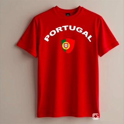 Personalisiertes Portugal Fußball T-Shirt Fußballfans Sport Name Nummer T-Shirt Unisex
