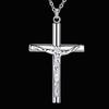 925 Sterling Silver Necklace Pendant Chain Cross For Women Fashion Jewelry Party Wedding Accessories GiftsGood product