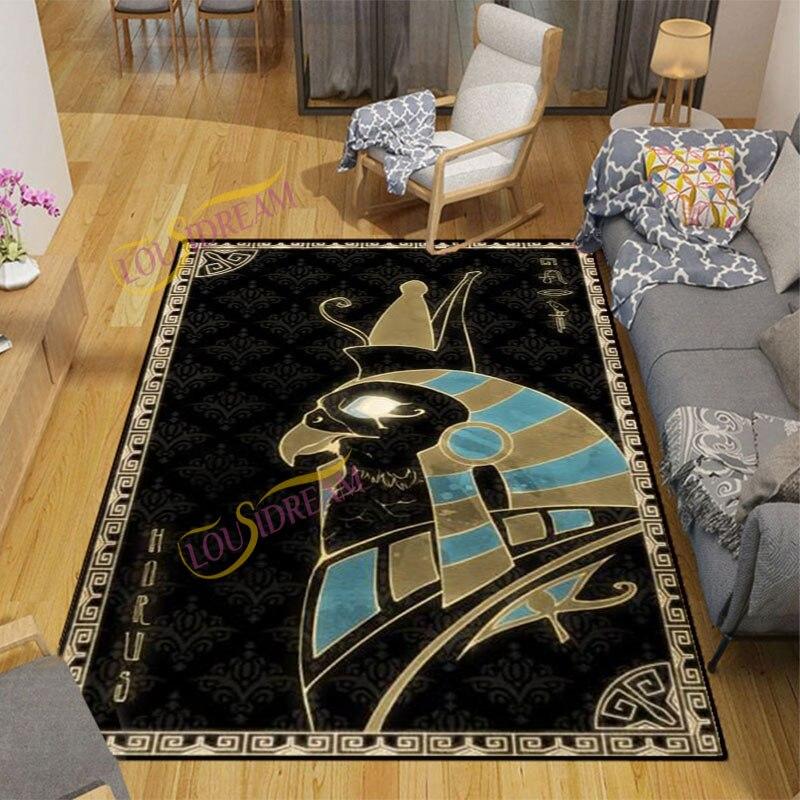 Ancient Egypt Rugs Living Room Decoration Faith Festival Sacrifice Bedroom Living Room Play Area Carpet Wooden Floor Mat Carpet.