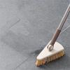 Triangle Floor Brush for Cleaning Bathtub and Floor Gaps, Long Handle Detachable Bathroom, Kitchen, and Balcony