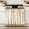 Rustic Oven Curtain with Ties Decorative Farmhouse Cover