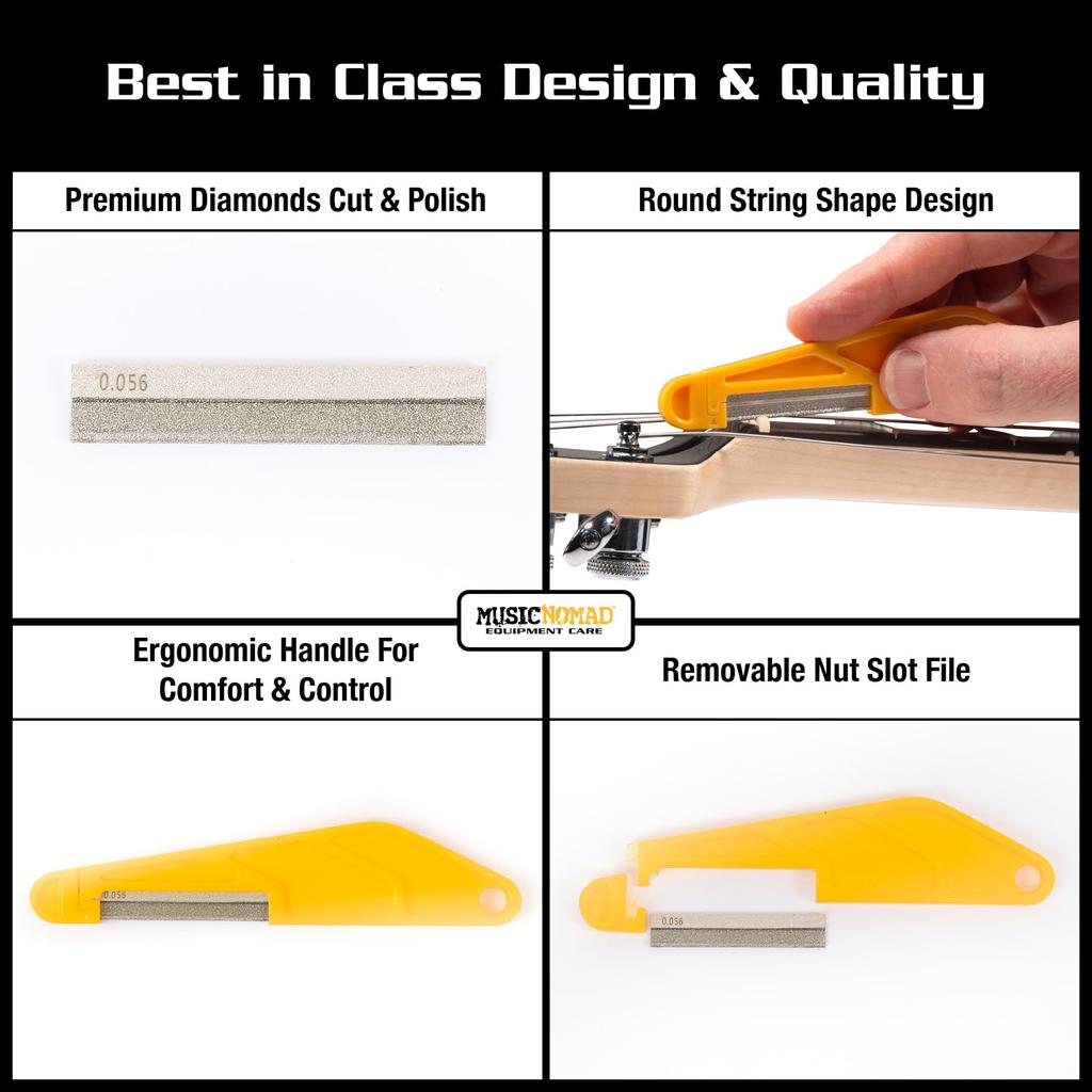 MUSIC NOMAD Diamond Coated Nut MN657 File, .036 Inch,