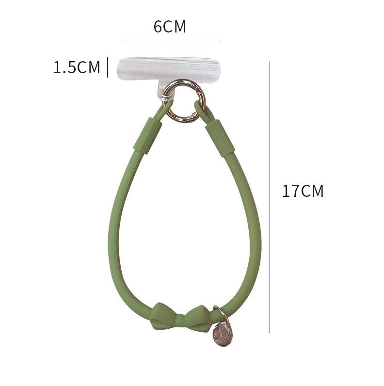 Bow Silicone Mobile Phone Lanyard Simple Hand Rope Soft Ring Mobile Phone Chain Anti-lost Mobile Phone Lanyard
