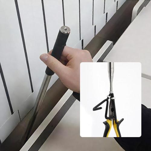 FANAHOKO Cable Routing Hook, Extendable Magnetic Pickup Tool with S-Hook, Replaceable Tip, Maximum Length: 2.7m, Minimum Length: 36cm