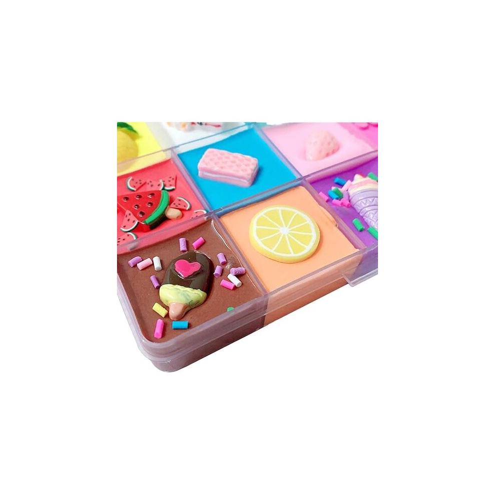 Cotton Mud Clay, DIY Fluffy Slime Fruit Dish Slime Vegetable Cake Fruit Platter Slime Children's Intellectual Toys Gifts Non-Stick 200ml