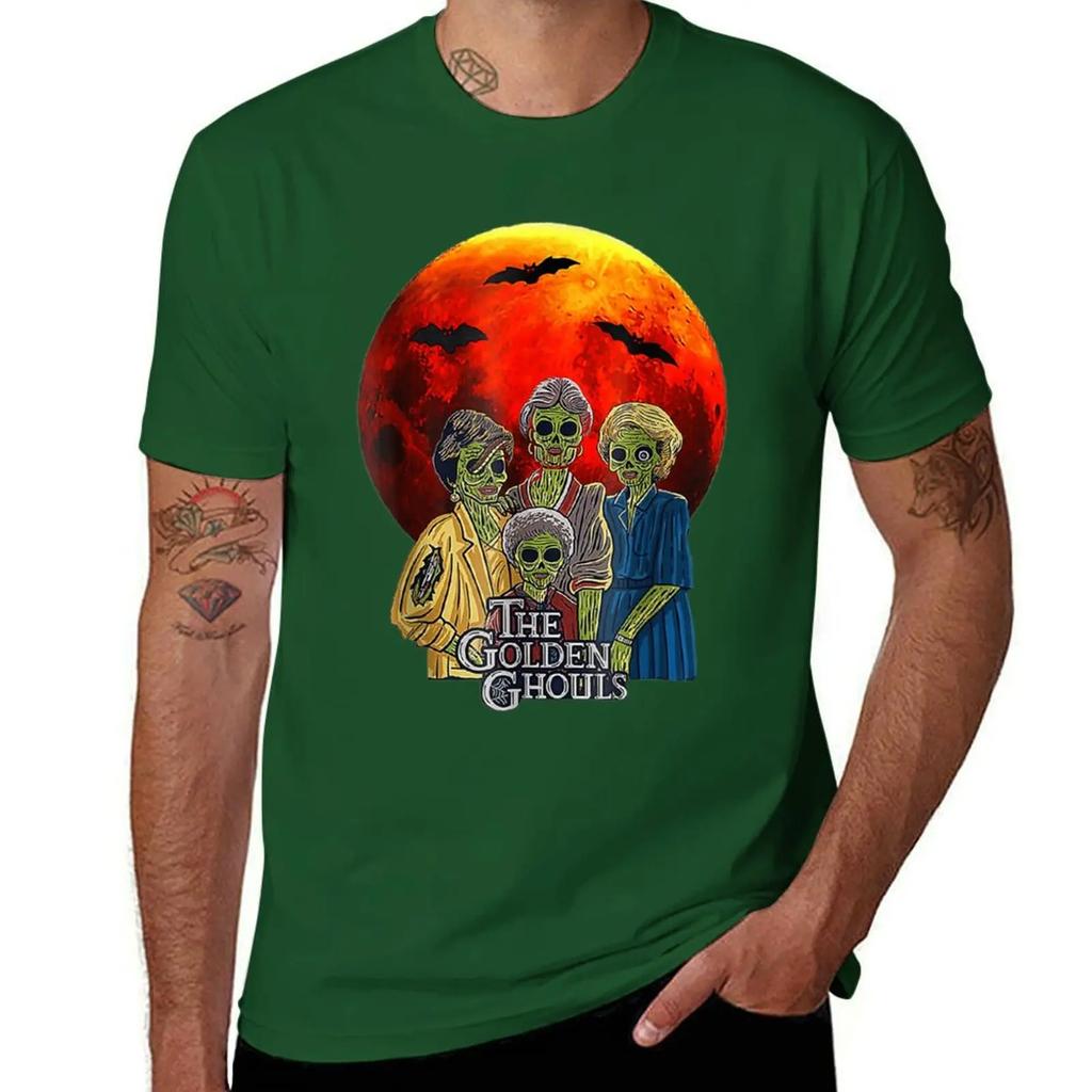 The Golden Ghouls TShirt Anime Tshirt Graphics Blacks Mens T Shirts