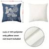 1 Pieces -2D flat printing Blue Floral Patterned Decorative Throw Pillows Polyester pillowcase sofa decorative cushion cover