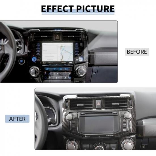 Interior Central Control GPS Navigation Panel Frame Cover Trim For 4Runner 2010+