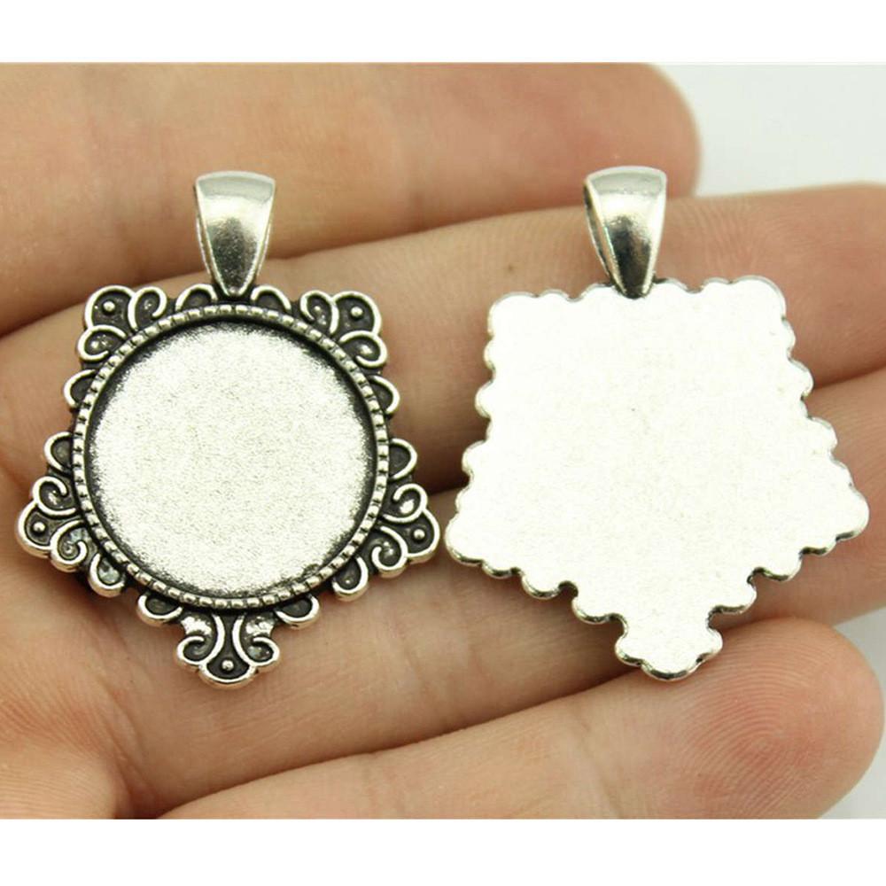 Hodí se pro kulatý 20mm skleněný kabošon Základní lůžko Podložka Bezel Doplňky Díly Chlapecké šperky Cool Dárky Pro