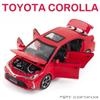 Diecast 1/32 TOYOTA Corolla Alloy Car Model Sound and Light Pull Back Door Opening Metal Car Model Collection Gifts for Friends