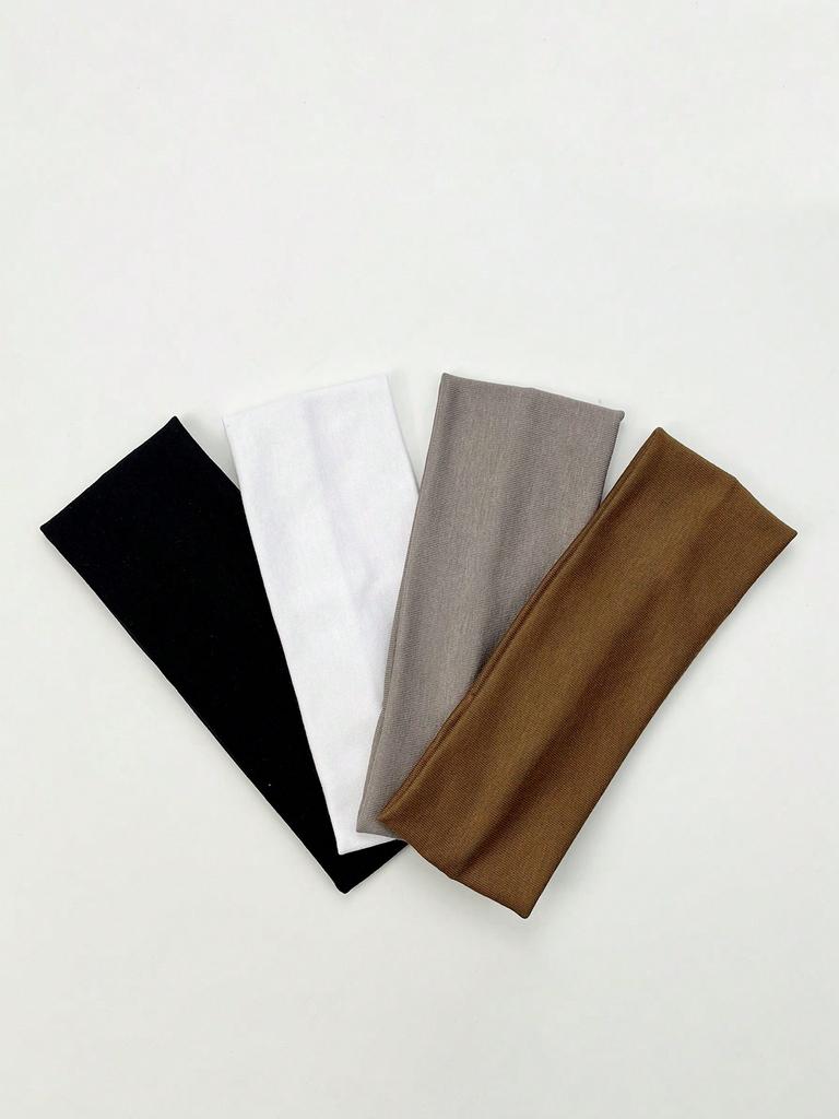 4 Stück/Set Damen einfaches lässiges Sportstirnband, modisches und vielseitiges Fitness-Yoga-Stirnband