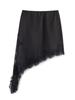 2026 Spring/Summer Women's Asymmetrical Lace Midi Skirt with Irregular Hem