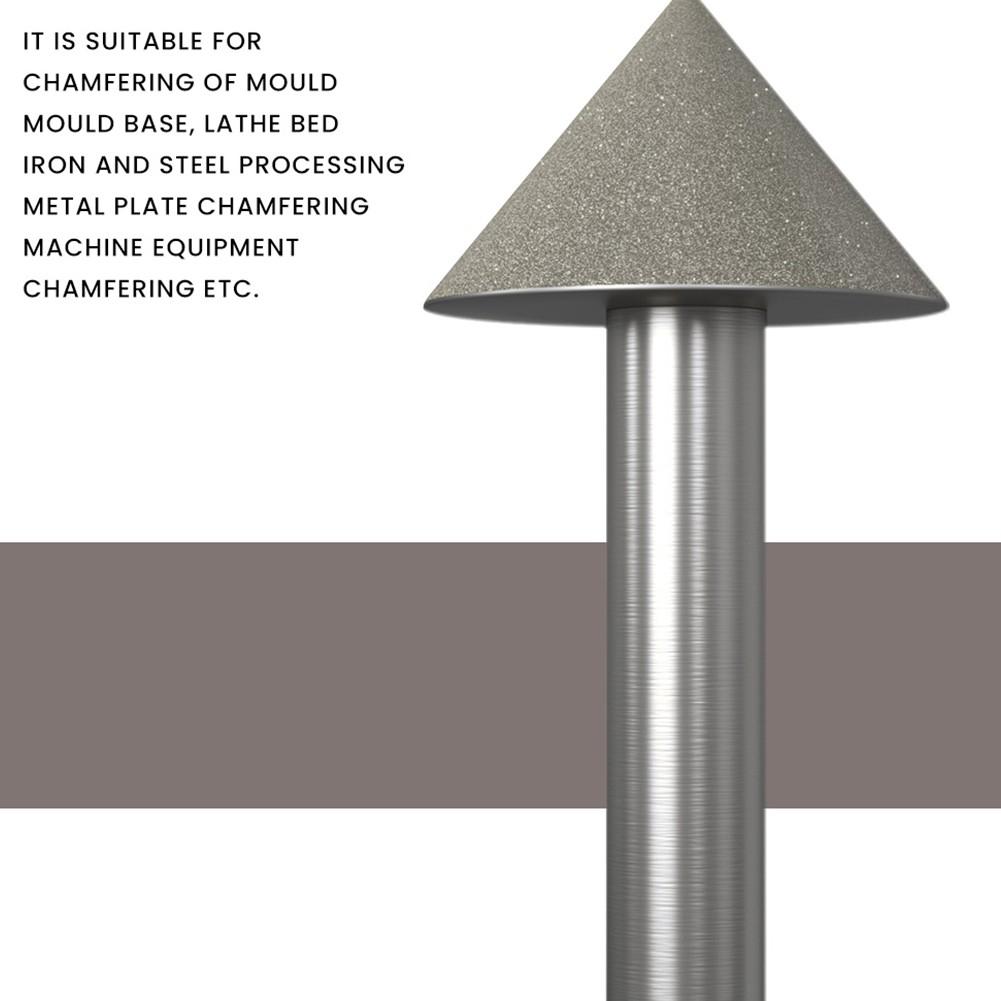 Power Tool-1Pcs Electroplated Diamond Cone Chamfer Grinding Head Stone Glass Chamfering