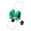 Vattenslangvinda med vagn Grön PP Arbetsbesparande med Hjul Handdriven Slangförvaringsvagn för Trädgård