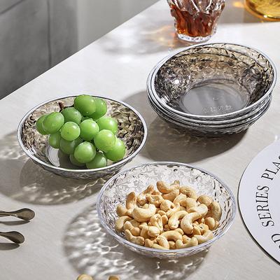 Transparent Light Luxury Fruit Plate Home Living Room Coffee Table Snack Plate Snack Plate Fruit Plate Saucer Spit Bone Plate
