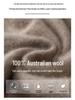 Men's 100% Wool V-neck Loose Fit Plain Pullover Sweater for Autumn/Winter.