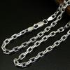 Points Silver 925 Chain Necklace 50cm Red Bean Chain Thick Silver Necklace Silver Chain Azuki Chain 4 Sides Red Bean Necklace Azuki [100 Market] Men's
