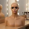 Mannequin Head with Shoulders Toned Hairpiece display Bust Smooth
