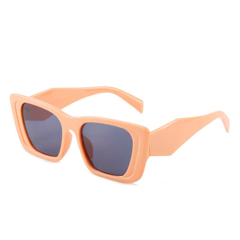 Fashion Women Oversized Square Sunglasses  Design Vintage Decor Green Frame Wide Cat Eye Shade Eyewear Men Sun Glasses Uv400