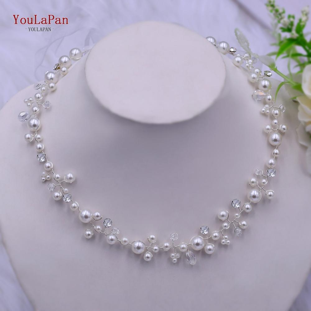 YouLaPan Beaded Crystal Bridal Wedding Belt Handmade Pearls Sash Belt for Woman Dress Rhinestone Jewelry Accessories SH03