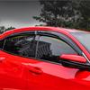 Honda Civic Rain Guards: Fits Hatchback & Sedan - Window Eyebrows & Deflectors