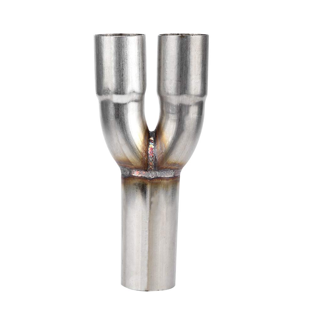 Exhaust Pipe Expander, 2:1 Stainless Steel Merge Cock Dual 1.5 Inner Diameter Inlet Single
