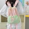 Schoolbag Outdoor Hiking Wind Drawstring Bundle Mouth Color Matching Leisure Outing Lightweight Backpack High Value Badminton Racket Bag Women