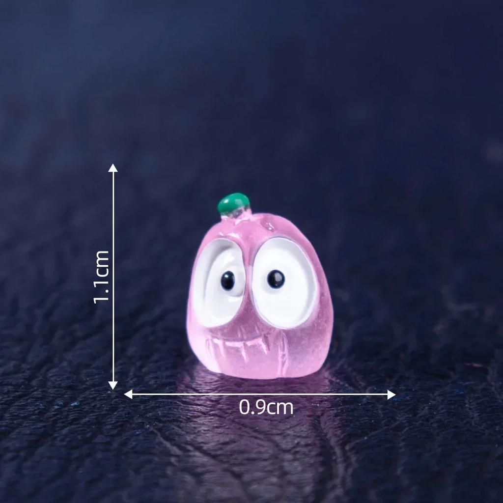 Mini Fairy Garden Luminous Coal Elf Halloween Decoration Miniature Figurines Ghost Mummy Pumpkin Micro Landscape Desk Decor