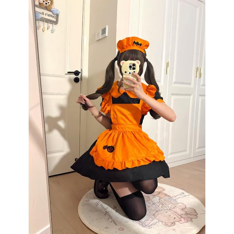 Adult Girl New Cute Sweet Student Long Sleeve Lolita Dress Performance Party Performance Dress