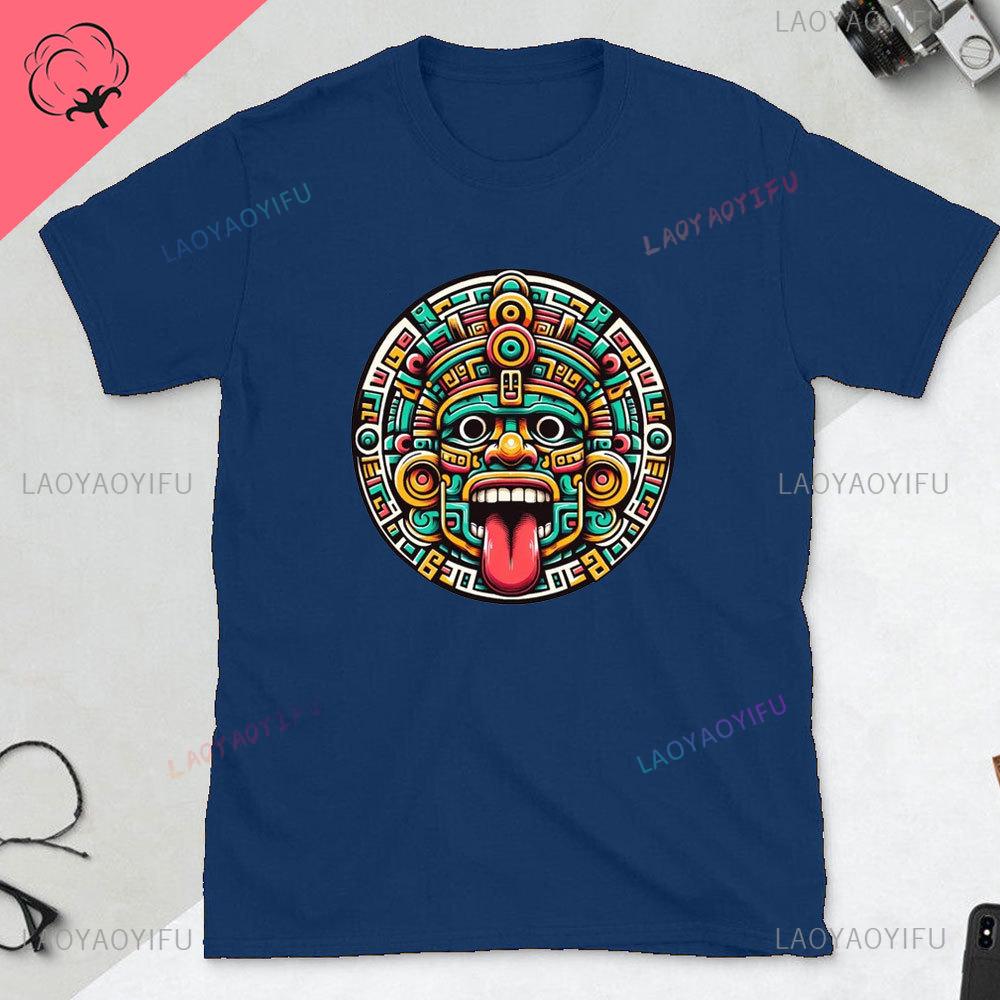Quetzalcoatl Mexican Tshirt Aztec Art Print Aztec Tee Mexican Shirt Men Mexico Cotton Shirts Mexican Themed Gifts Mexicanas Tops