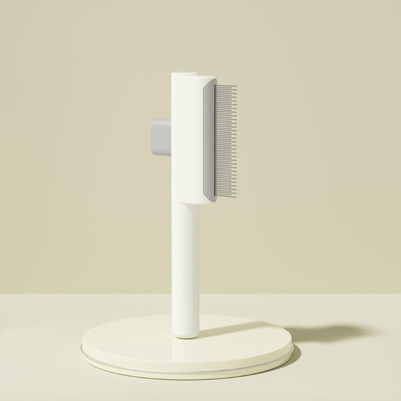 Cats Grooming Brush With Release Button Pet Hair Removal Comb For Short Long Hair Cats Massaging Shedding Cleaning Tool