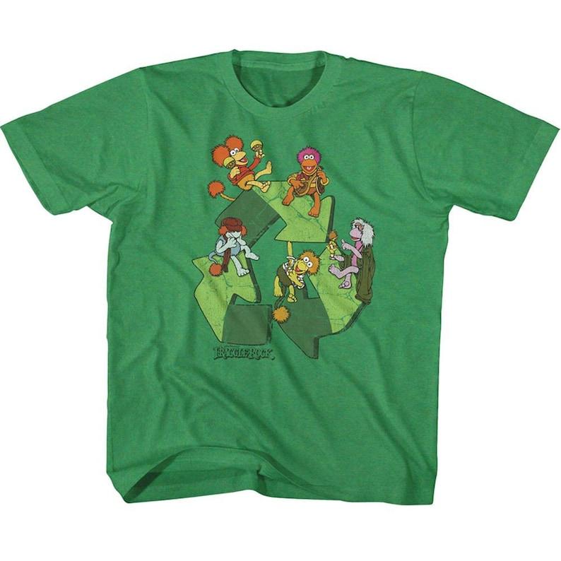 Fraggle Rock Recycle Symbol Vintage Green Toddler T-Shirt 120