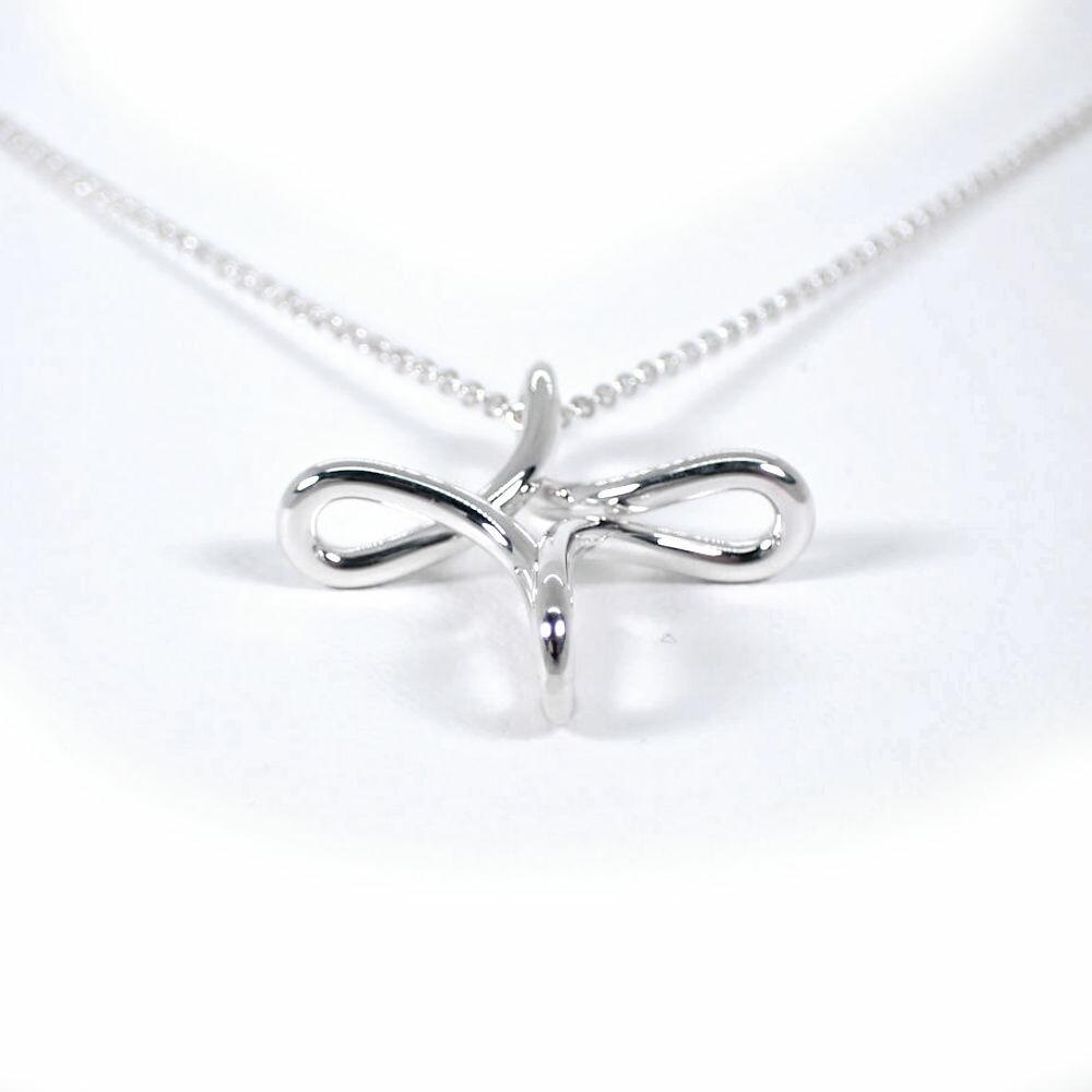 [Used] TIFFANY 925 Open Cross Infinity Pendant/g539-28