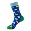 Stylish Four-Leaf Clover Socks Women Men Mid-Calf Crew Cotton Blend Trendy Casual Fashion