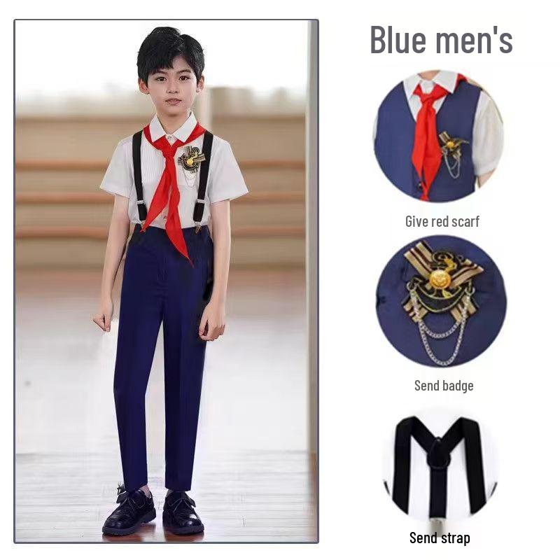 Детский Красный Патриотический Костюм для Школьных Хор и Выступлений - Смокинг для Мальчиков и Девочек 170 cm