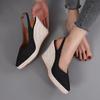 Fashion High Heels Women Party Shoes Pointed Toe Pumps Brand Ladies Wedges Elegant Woman Wedge Heel 10cm Plus Size 42
