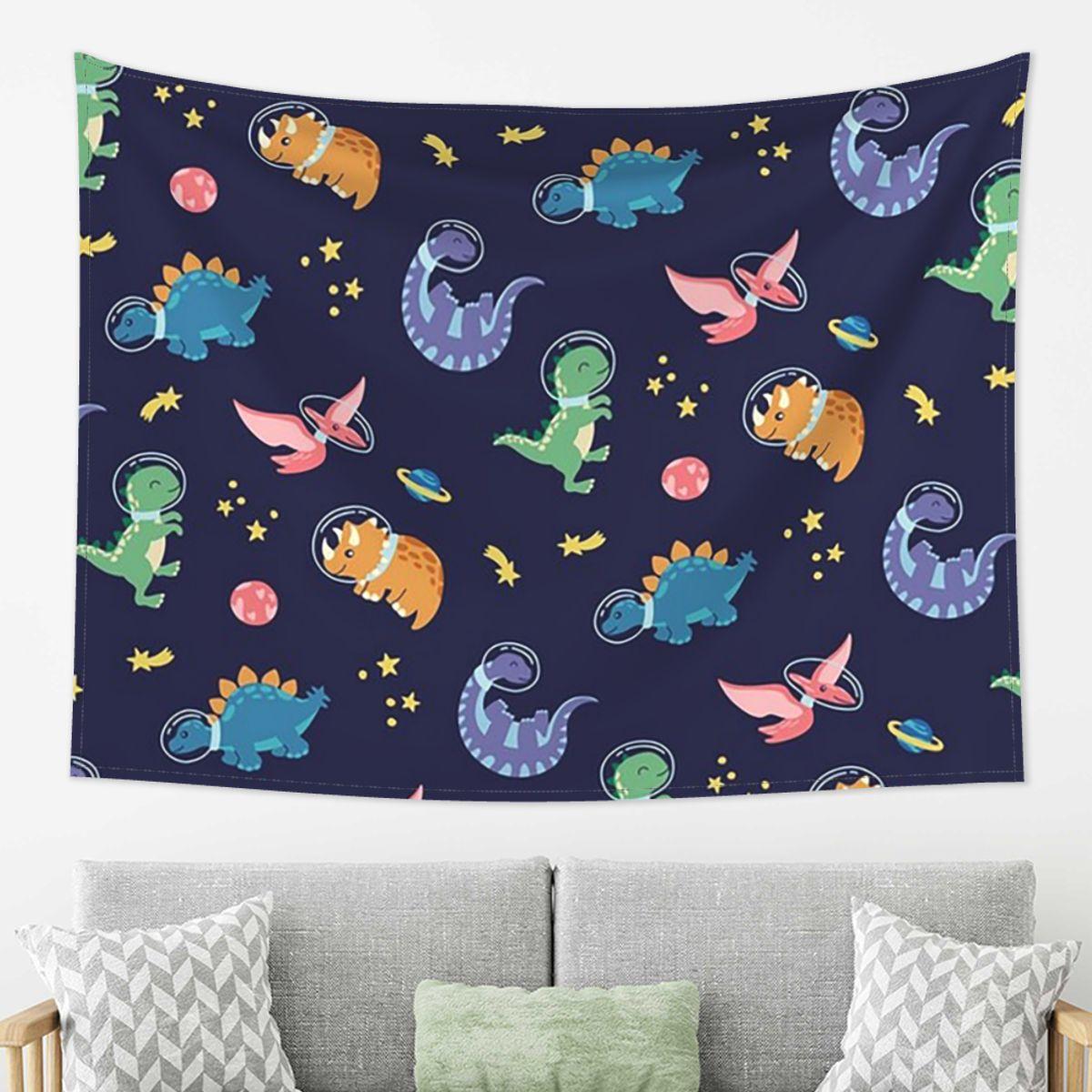 

Dinosaur Dinosaurs In Space Tapestry Wall Hanging Aesthetic Home Decoration Tapestries for Dorm Room 74x94cm(29x37in)